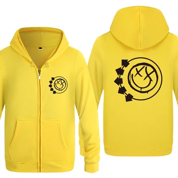 

BLINK 182 Punk Rock Band Hoodies Men 2018 Men's Fleece Zipper Cardigans Hooded Sweatshirts