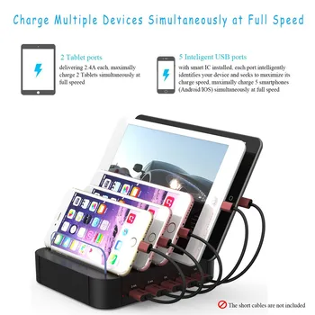 

Portable Charging Station Multiple USB Port Charging Station for Phone Tablets AS99