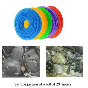 

Colorful Gas Oil Hose Fuel Line Petrol Tube Pipe Multi-Purpose Rubber Hose For Motorcycle 3/16-inch ID 3.2ft/6.5ft Dropshipping