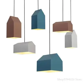 

Northern Europe Color Macarone Chandelier Home Decor Restaurant Bar Creative Bedroom Iron Modern Light Chandelier Lighting