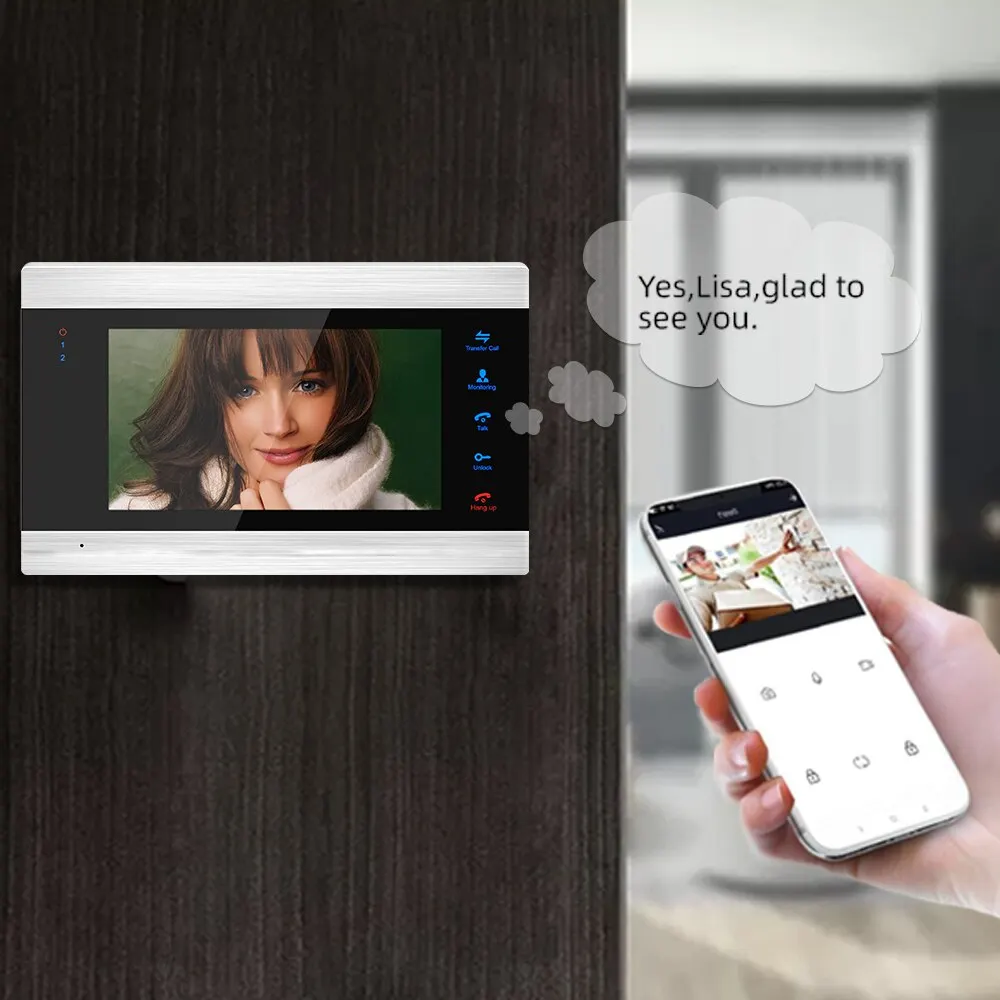 Doornanny Video Intercom For Home Apartment WiFi Tuya Smart Video Doorbell Video Entry Phone AHD Door Peephole Camera Bell