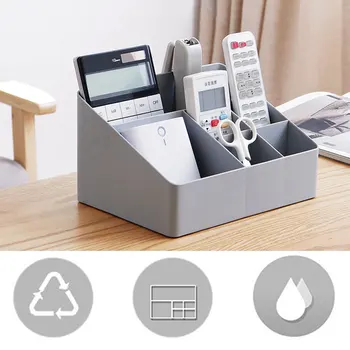 

Desktop Storage Box Plastic Makeup Container Small Objects Container Remote Control Holder Bathroom Office Multi-Grid