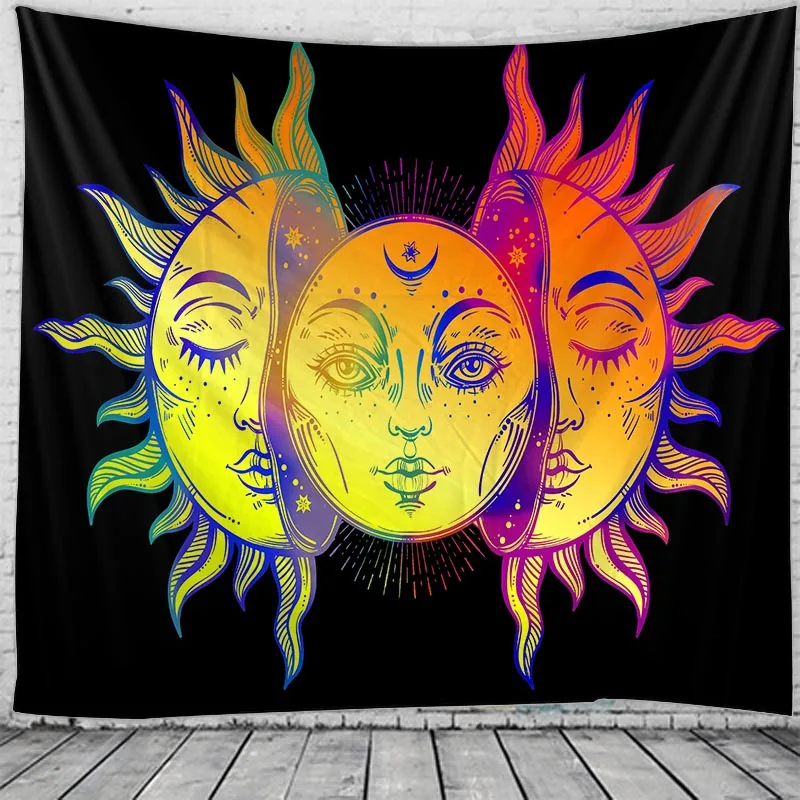 Гобелен sun god индийская Мандала хиппи гобелен из макраме настенный Бохо Декор