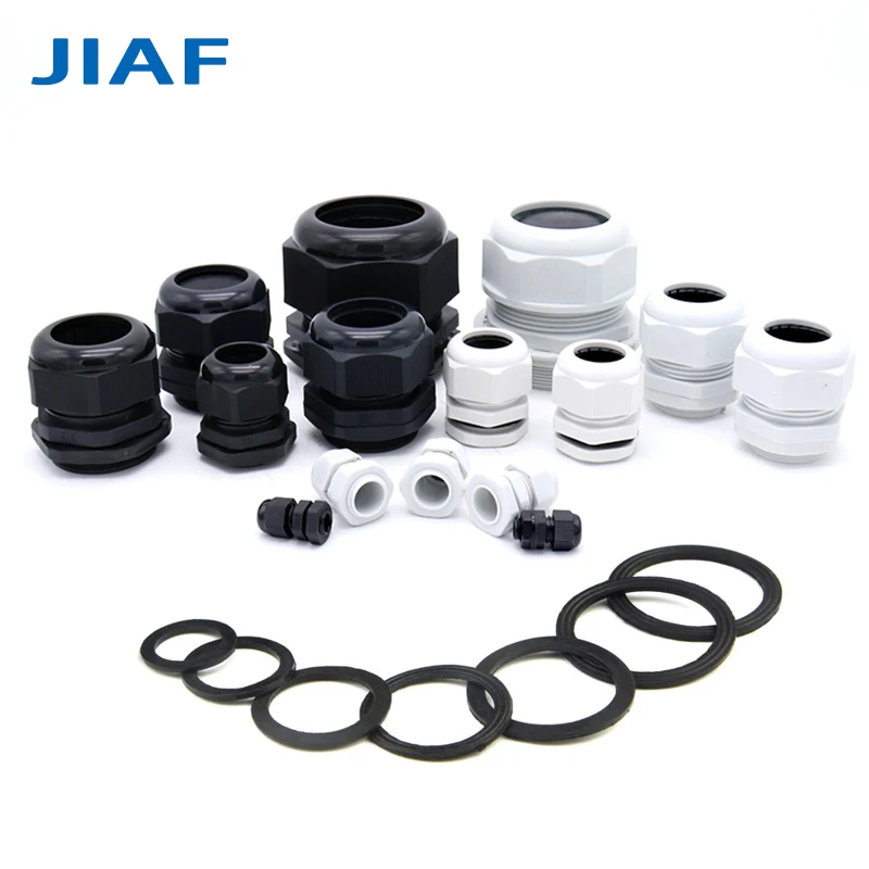10PCS G1/2 Cable Gland Nylon Waterproof Joint IP68 Plastic Seal 0.5 Inch G3/8 G1/4 G1 G2 G1-1/4
