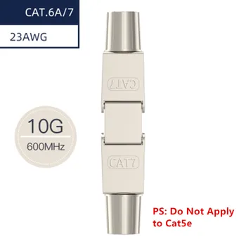 

RJ45 10Gbps Cat7 Networking Cable Extender Adapter Ethernet Cable Junction Adapters Connection Lan Cable Extension Connector