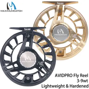 Maximumcatch AVID PRO 3-11wt Super Large Arbor Fly Fishing Reel CNC Machined  6061T6 Aluminum Light Weight Fly Reel