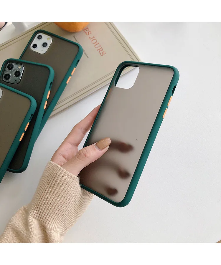 Простой матовый прозрачный чехол для мобильного телефона iPhone 11 Pro X XR XS Max 8 7 6 6S Plus силиконовый мягкий чехол Защита от падения