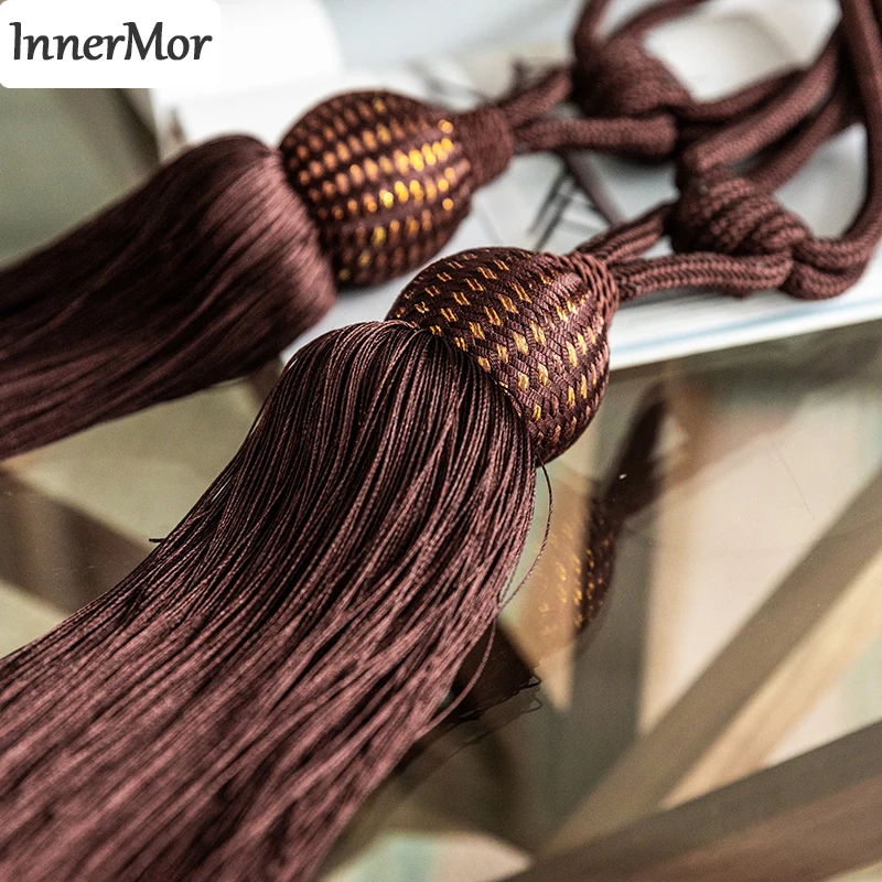 Шт./пара для штор Innermor 2 щетка занавесок с кисточками и бахромой | Дом сад