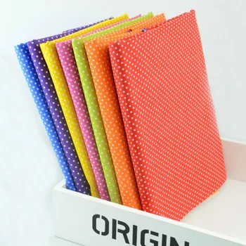 

Booksew Cotton Fabric 7 pieces 50cmx50cm Fat Quarters Quilting Patchwork Fabric Bundles for sewing "Mini Polka Dots"W3B3-1
