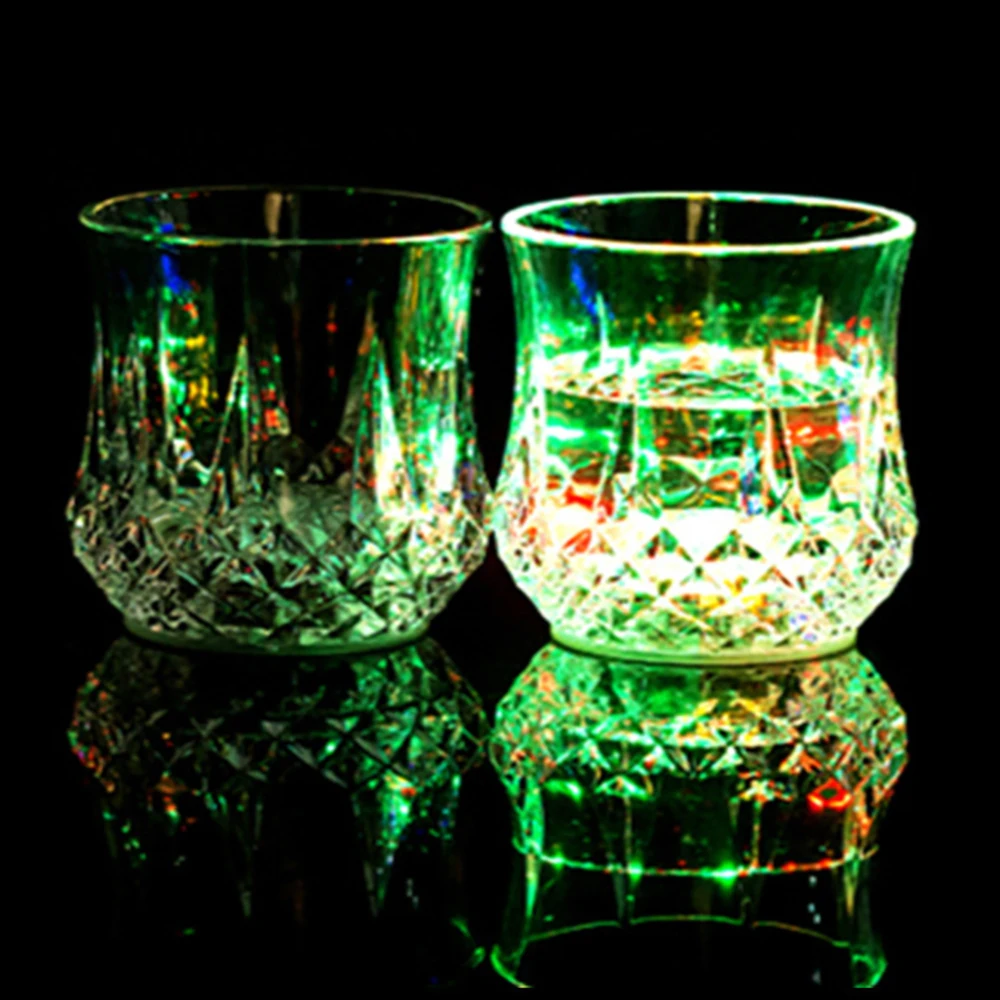 

new LED Automatic Flashing Cup Sensor Light Up Mug Wine Beer Glass Whisky Cup Party Bar Essential Glowing Glass storeazz