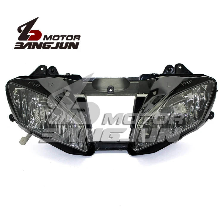 

Motorcycle Black Headlight Headlamp Head Lights Lamps Assembly For Yamaha YZF600 R6 2006-2007