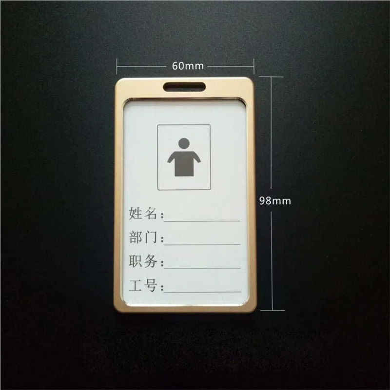Card Holder Work Card Holders Aluminium Alloy Card Holder Employee Name ID Cover Metal Work Certificate Identity Badge Holder