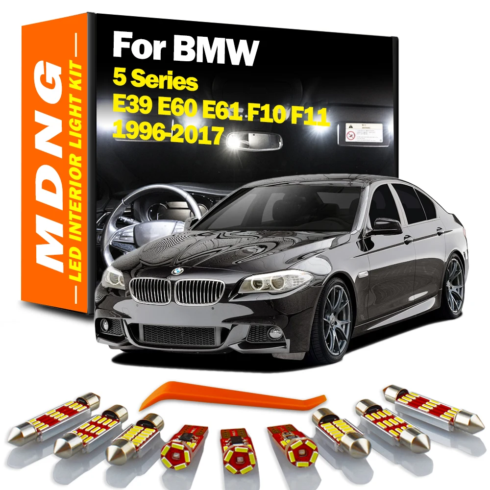 MDNG Canbus фотосессия для BMW 5 серии E39 E60 E61 F10 F11 1996-2017 фотолампы внутренняя карта купола багажника Перчаточная коробка