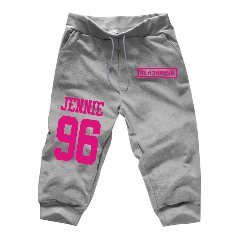 Cropped Trousers 5 Blackpink уличная Sweart Штаны, Модная хлопковая одежда для мальчиков, шаровары для девочек весна Harajuku 7 Minutes Of Штаны Для мужчин Подрезанные штаны - Цвет: Cropped Trousers 5