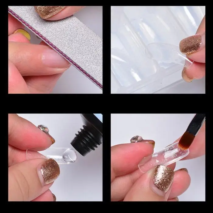 Гель для быстрого наращивания ногтей, круглая бутылка, без боли, бумажная Профессиональная техника для ногтей, принадлежности для ногтей QRD88