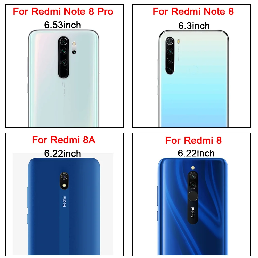 Силиконовый чехол для Xiaomi Redmi Note 8 Pro, черный чехол на Redmi Note8 Pro, чехол-бампер для Xiomi Redmi 8A 8 A, чехол для телефона
