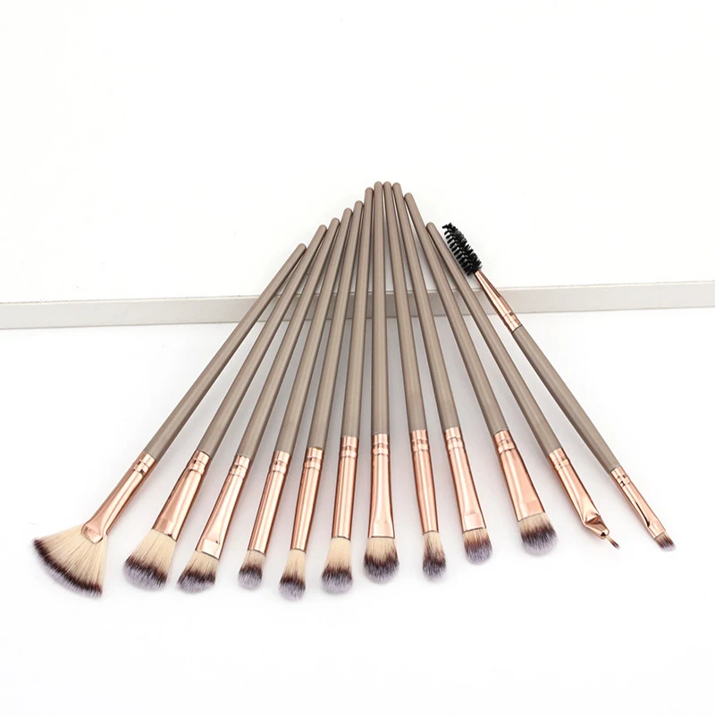 Makeup Brushes Tool Set 12pcs Cosmetic Powder Eye Shadow Foundation Blush Blending Beauty Make Up Brush