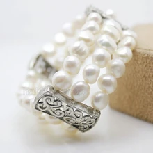 DYY 913+++ модные ювелирные изделия оптом белый браслет с жемчужинами в стиле барокко Тибетский Стиль
