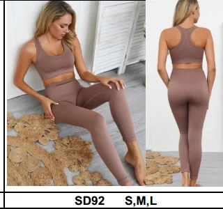 SD92 Champagne Однотонная женская одежда для фитнеса и йоги, бесшовные леггинсы для занятий спортом - Цвет: SD92 Champagne