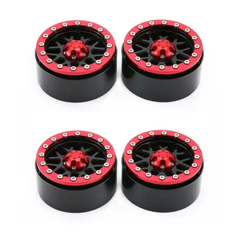 

1pairs/2Pairs Alloy 1.9 CNC Beadlock Wheels Rims for 1/10 RC Crawler Axial SCX10 SCX10 II 90046 Traxxas TRX4 D90