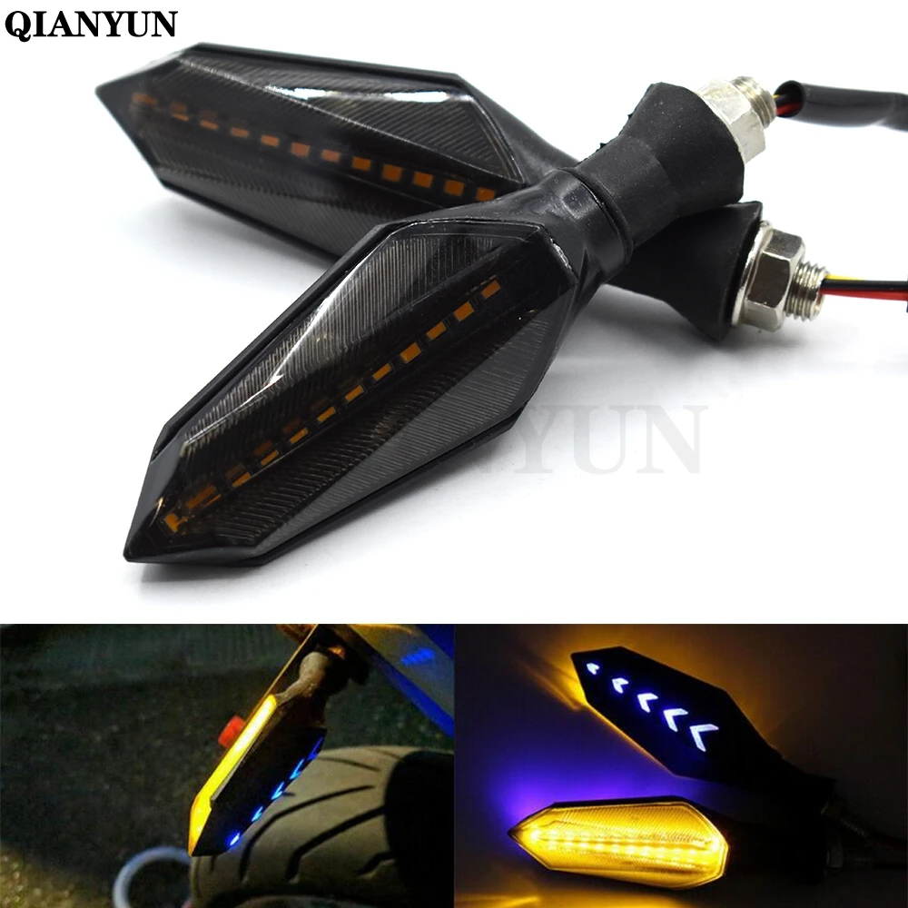 

Universal motorcycle LED turn signal indicator light amber running light For Yamaha FZ1 FAZER FZ6 FZ6R FZ8 XJ6 MT-07 MT-09 FZ-09