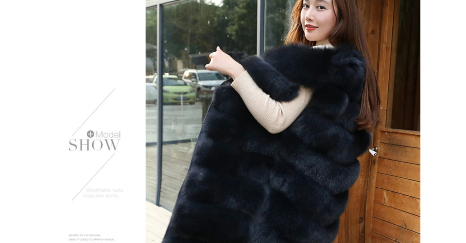 Sale Real Fur Vests Long Winter Women Fur Vest Female Sleeveless Genuine Fur Vest Ladies Fashion Luxury Slim Warm High Quality 2019 20