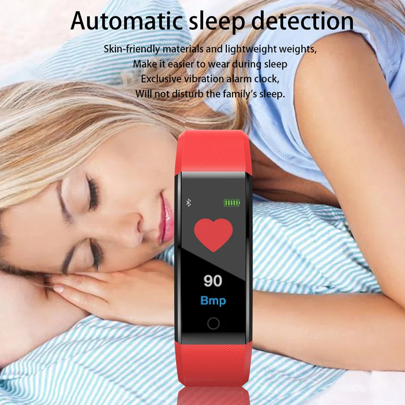 Fitness Heart Smart Wrist Band Rate Monitor Blood Pressure Pedometer Health Running Sports Smart Watch Men Women For IOS Android