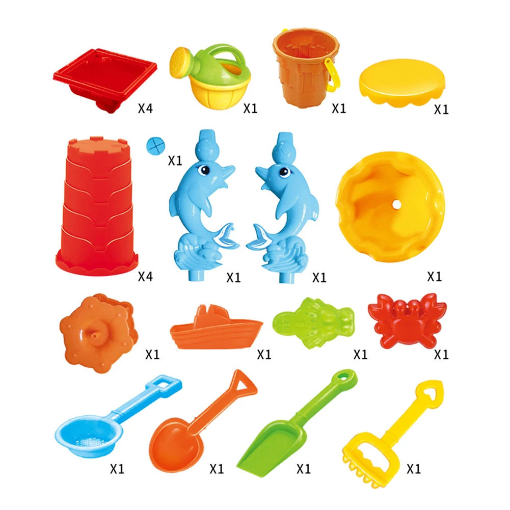  Bucket Kids Beach Toy Set Water Seaside For Children Digging Pit Summer Sand Table Outdoor Sandglas