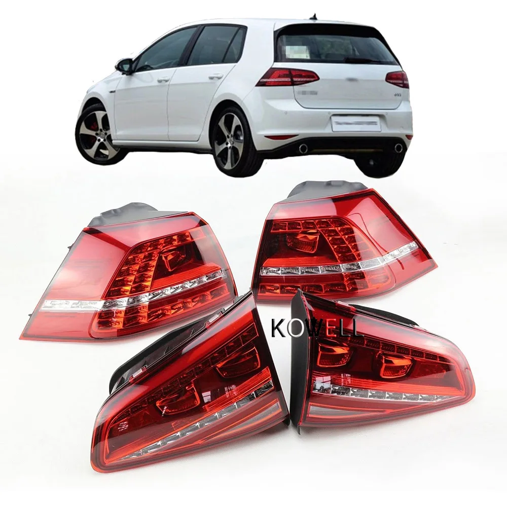 

1 Набор для игры в гольф 7 задние светильник для VW Golf 2013-2016 MK7 задний светильник DRL + указатель поворота + тормоза + обратный 4 шт. водить автомобиль хвост светильник 5G0945207