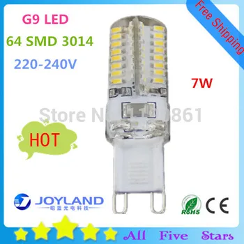 

Free shipping AC220~240V G9 LED Bulb Lamp 10pcs/Lot 7W Replace 50W Halogen Bulb 360 Beam Angle LED Bulb G9 Lamp 2 Years Warranty