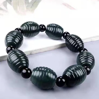 

Natural boutique Hetian jade jade silk bracelet
