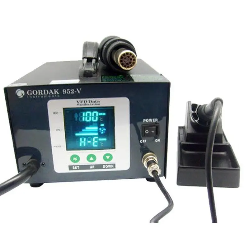 

200-480 Degree Output 220V AC 270W 2 in 1 Soldering Station Hot Air Gun Welding Gun Gordak GD 952V Model