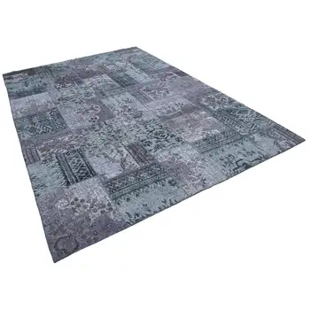 

245x355 Cm Grey Handmade Patchwork Rug-8x12 Ft