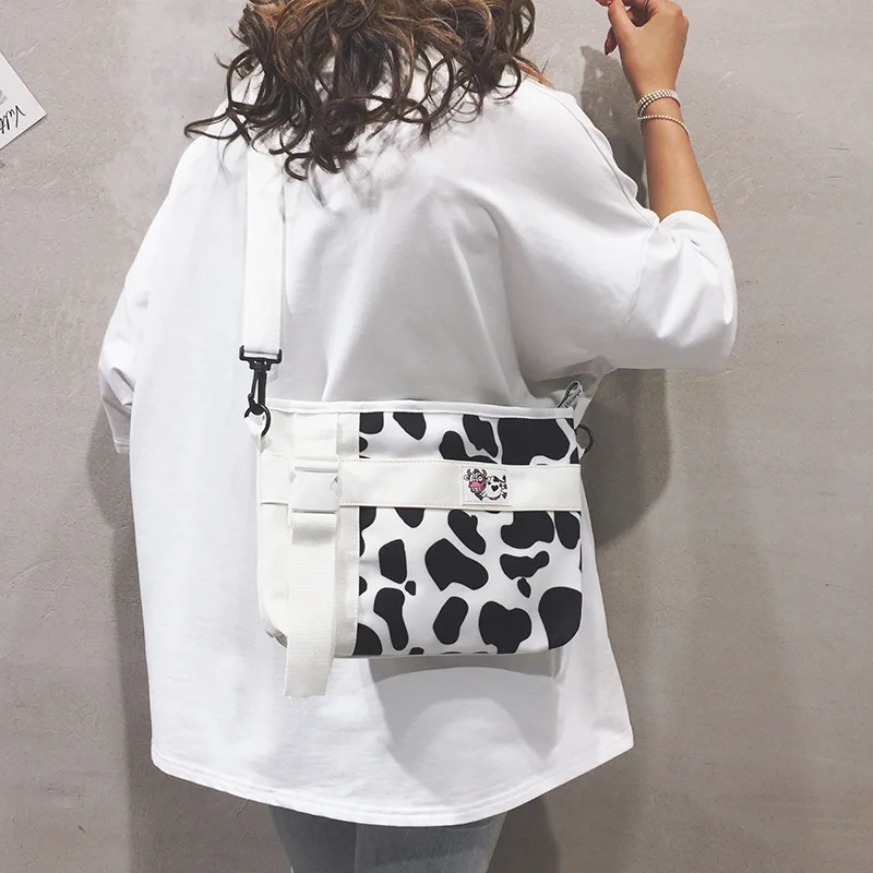 

FOR WOMEN'S Bag 2019 New Style Cow Printed Canvas Bag Korean-style Versitile Fashion Shoulder Bag Fashion