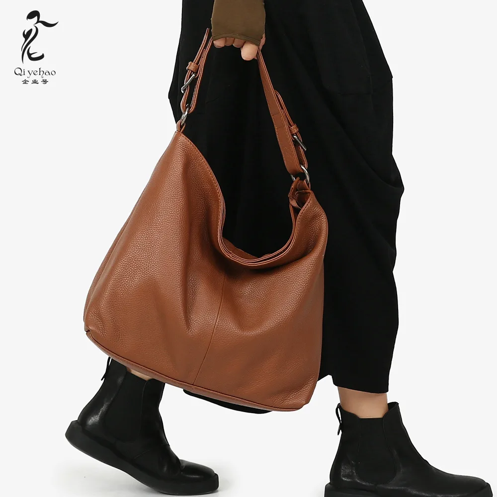 

New Tote Bag Large-capacity Leather Simple Ladies Bag Single Shoulder Diagonal Bag