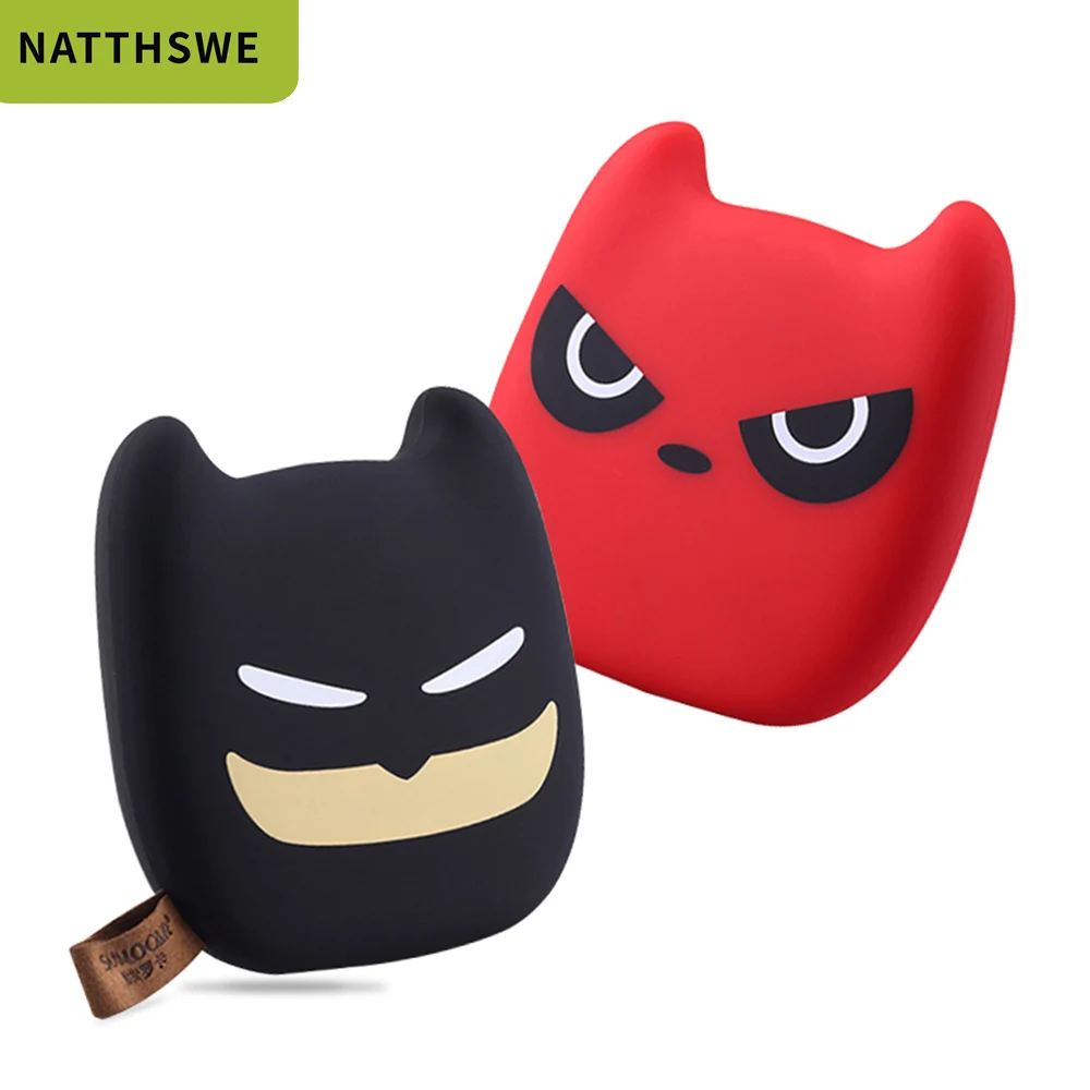 NATTHSWE Mini 3600 мАч портативное зарядное устройство с милым изображением маленького