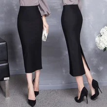 Женская эластичная тонкая Однотонная юбка для женщин, весенний Летний пляж вечерние JS26