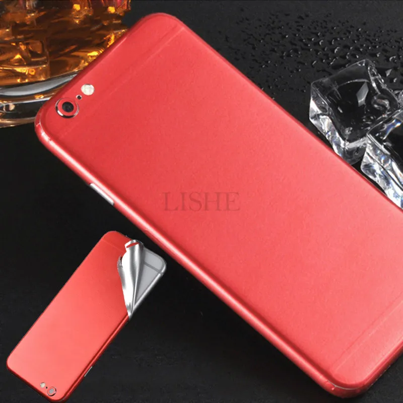 Чистый Красный Прочный ПВХ телефон наклейка s для iPhone 6 6S 7 8 Plus задняя пленка наклейка для iPhone 11 XS X SE наклейка клейкая кожа