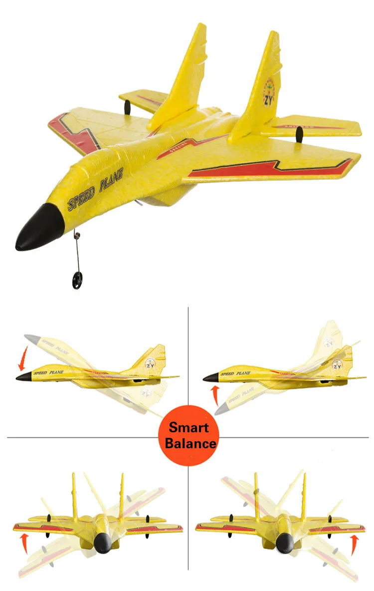 Remote Control Fighter Aircraft Toy Glider Aeroplane Fixed Wing Foam Aircraft Drop Resistance Toys for Children Kids Toy