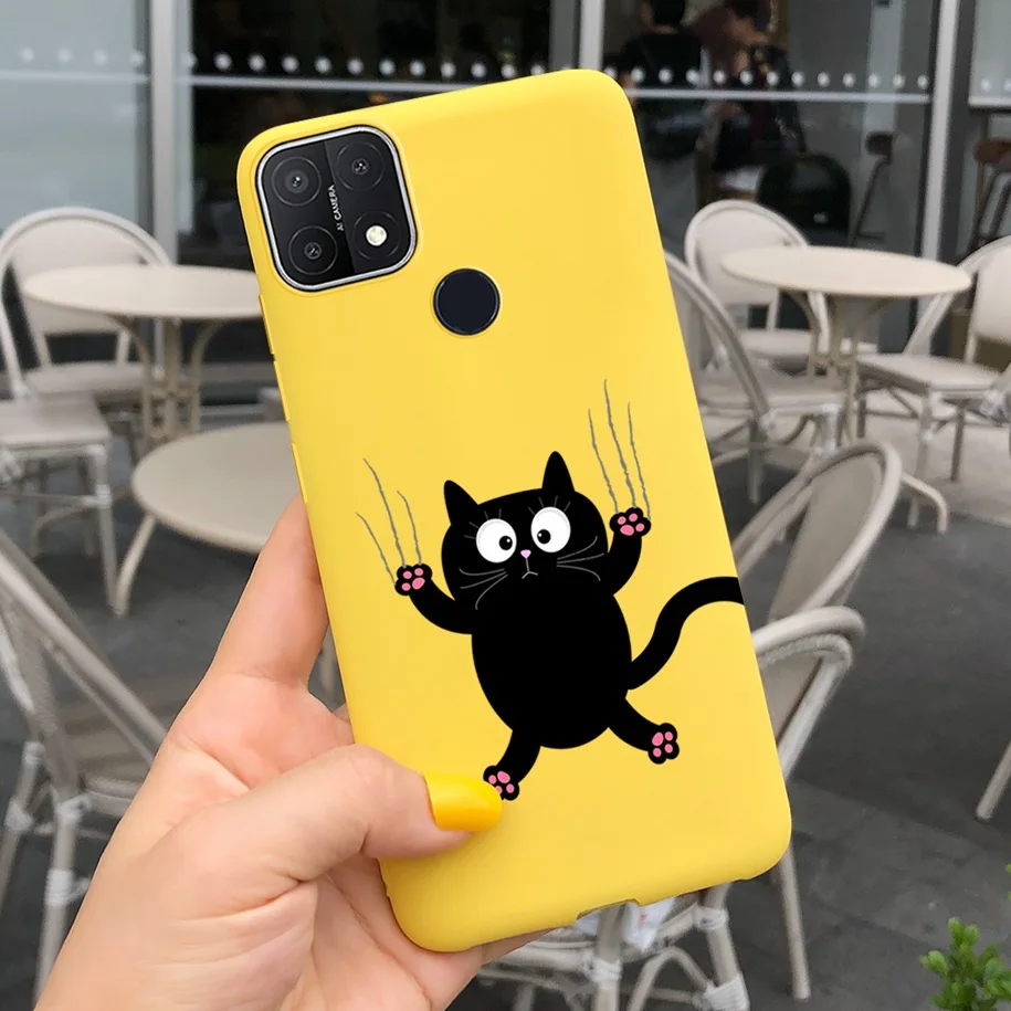 cases for oppo For Oppo A15 Case Oppo A15s Cover 6.52" Silicone Cute Daisy Sunflower Soft Back Cover For OppoA15 CPH2185 A 15 A 15s Phone Cases casing oppo