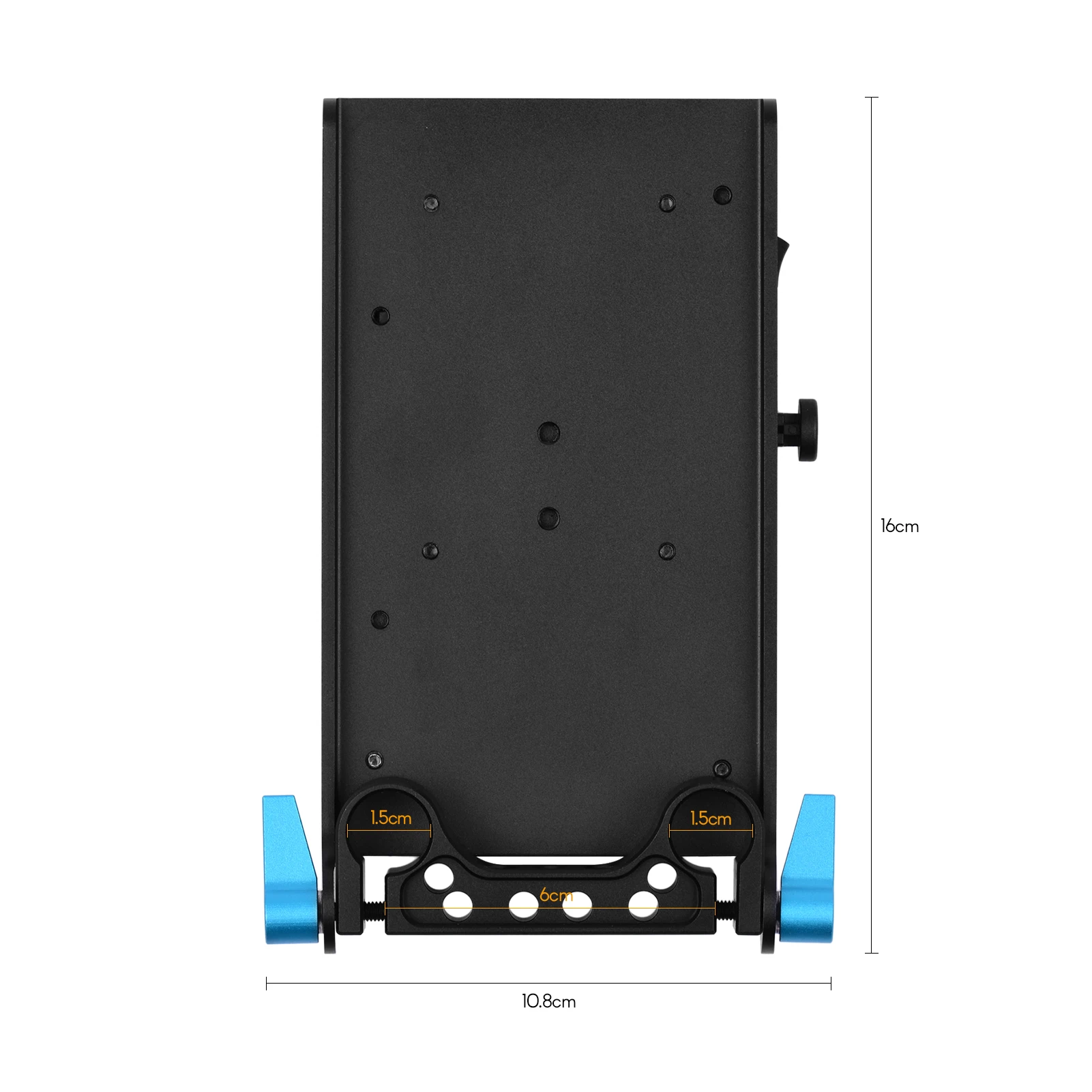 V Mount V-lock Battery Plate Adapter 15mm Dual Hole Rod Clamp Power Adapter Replacement for 4K/6K Camera Video Light Andoer