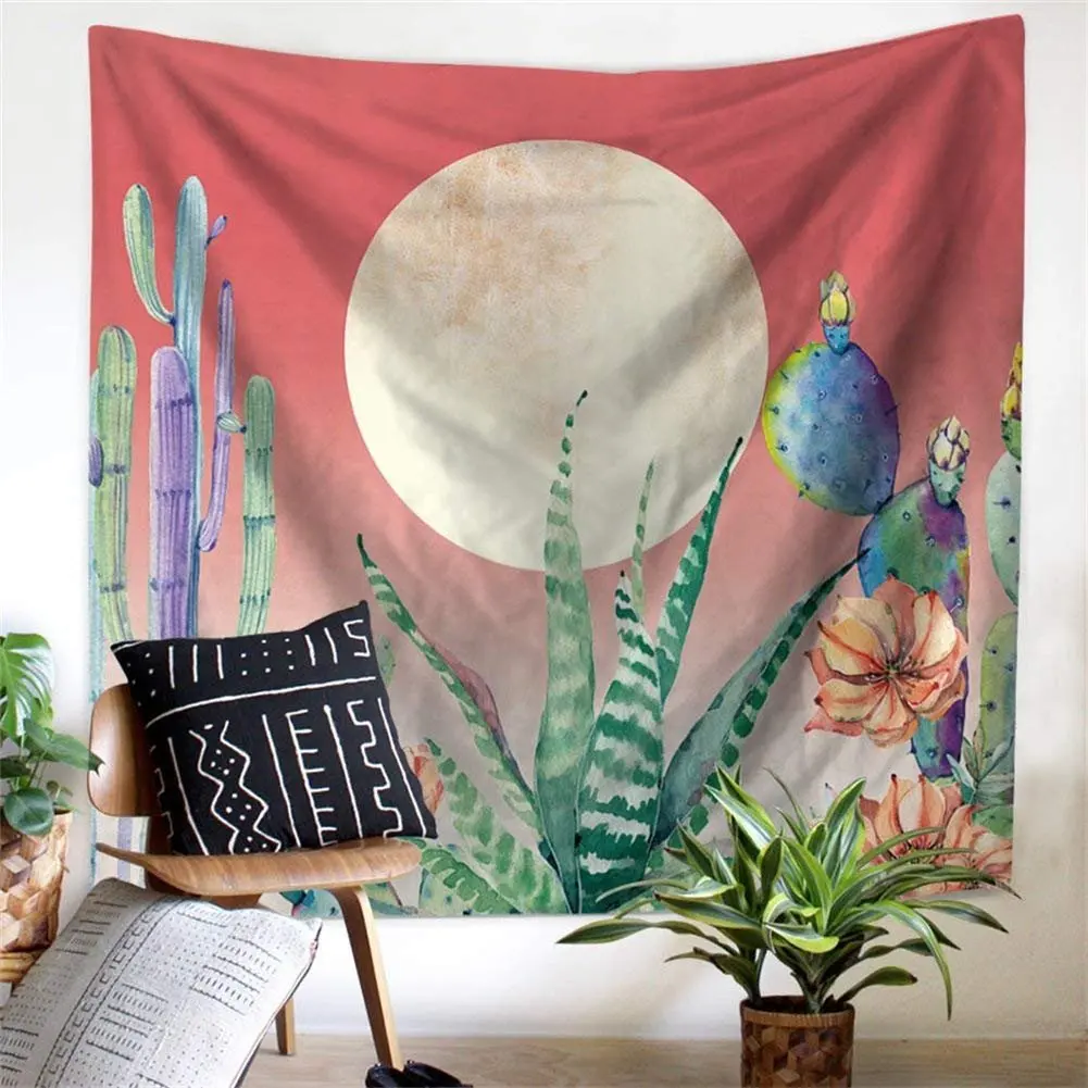 

Cactus Decor Tapestry Wall Hanging Decor Art Home Decor Yellow and Green