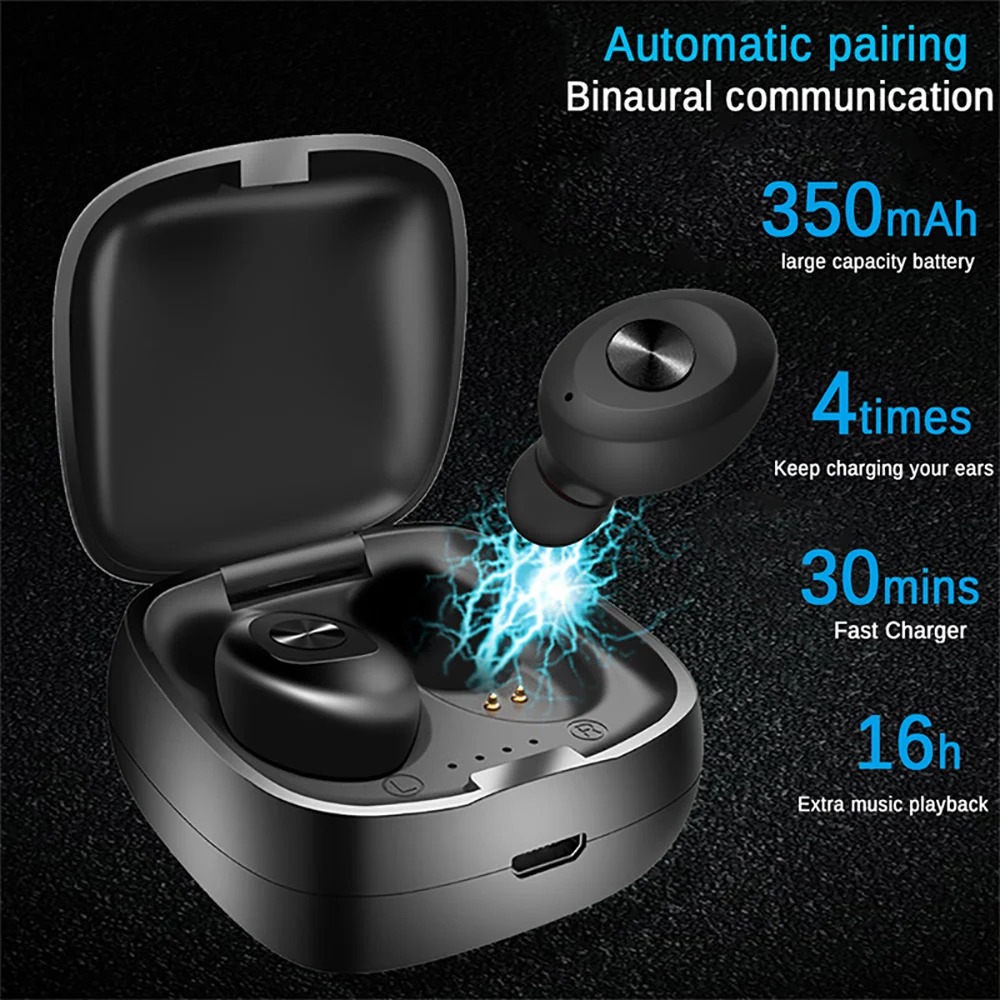 Bluetooth XG12 TWS наушники стерео беспроводные наушники HIFI Звук громкой связи Игровые наушники водонепроницаемые портативные наушники