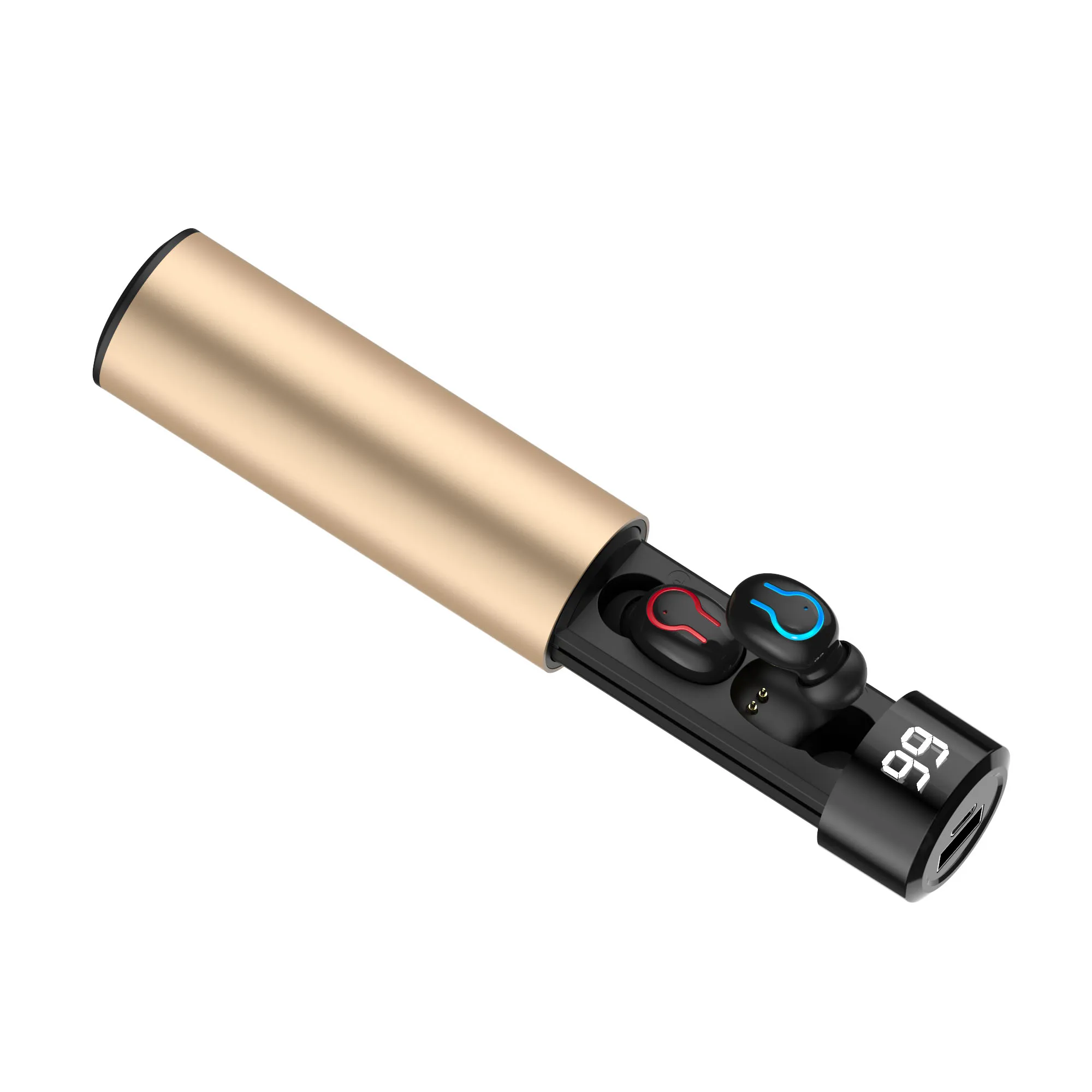 Gold B Q67 мини-наушник bluetooth TWS 5,0 беспроводные наушники 3D стерео с двойным микрофоном спортивные водонепроницаемые наушники Авто сопряжение гарнитура - Цвет: Gold B