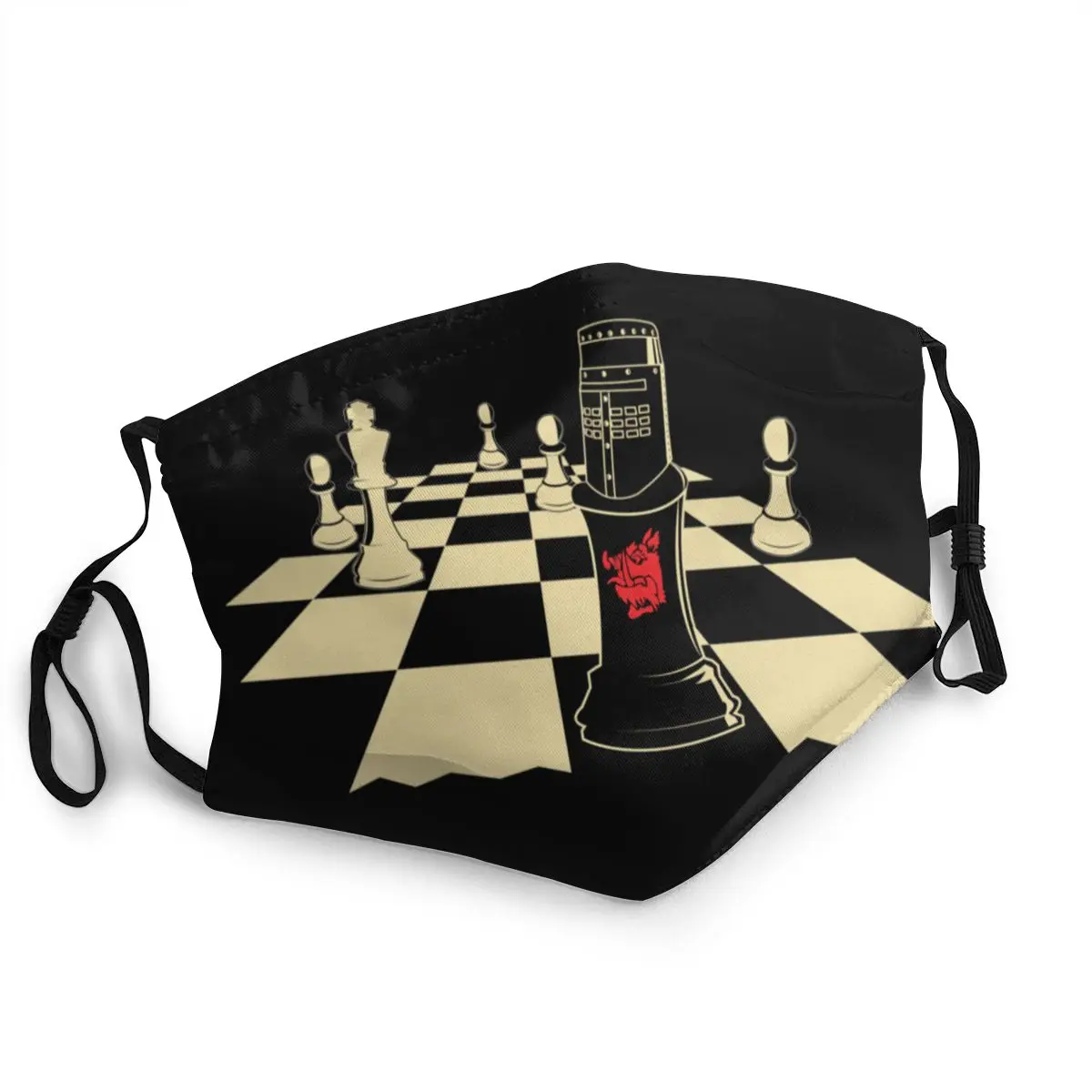 None Shall Pass The Holy Grail Funny Black Knight Chess Fashion Reusable Face Mouth Mask | Аксессуары для одежды