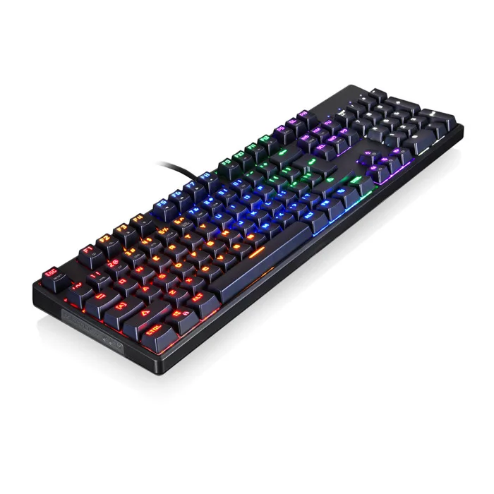 USB Проводная игровая механическая клавиатура RGB подсветка 104 клавиш анти-ореолы GT66