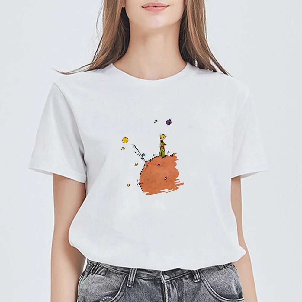 

Best Selling Fashion Cool Summer T-shirt Loose Little Prince Harajuku T Shirts Women Hip Hop Hipster Oversize Women Shirts