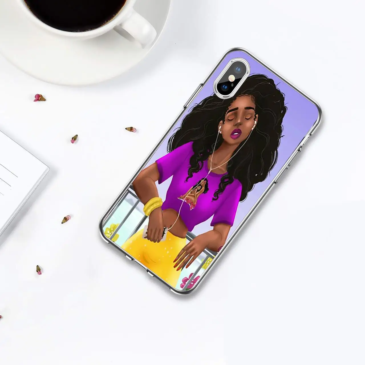 Силиконовый чехол для телефона для iPhone 11por XR XS 7 8 6S 5S, серия African explosion head girl TPU силиконовый чехол для телефона s - Цвет: B 4
