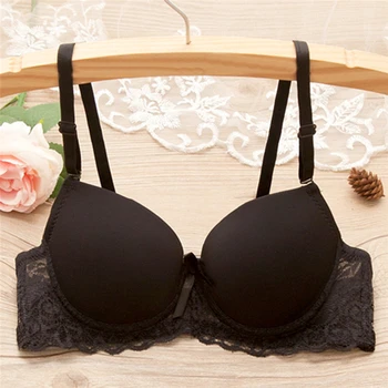 

Women Sexy Lace Push-Up Bras For Women Lace Brassiere Sexy Solid Underwear Padded Tank Cami Crop 34B 36B 38B J50
