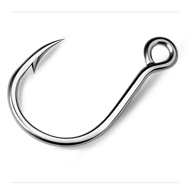 PROBEROS 20pcs Single Fishing Hooks 6-4-2-1-1/0-2/0-3/0 Big Eye Fishhooks  High Carbon Steel Barbed Sharp Hooks for Lure Pesca - AliExpress